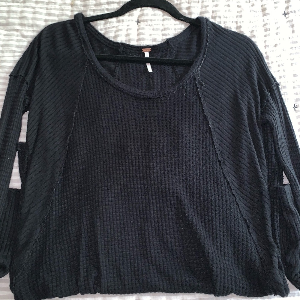 Free People waffle-knit sweater